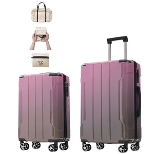 English Elm Luggage 3 Piece Polycarbonate Hardshell Set with Tsa Lock and Spinner Wheels N730P298383P