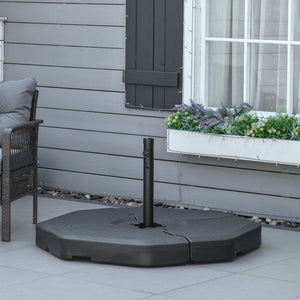 English Elm Outsunny 4 Pc Heavy-Duty Patio Umbrella Base Set, Fillable Hexagon Weights For Maximum Stability W2225P217599-GIGA