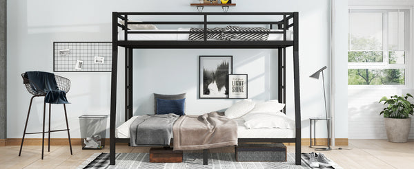 English Elm Metal Full Xl Over Queen Bunk Bed – Heavy-Duty, Space-Saving, Noise-Reducing Comfort For All Ages W1580S00238