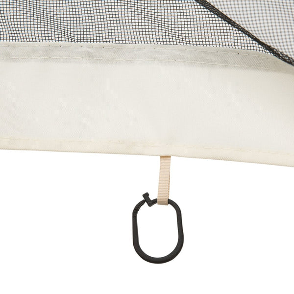 English Elm Outsunny 13' X 13' Mesh Sidewall Set For Gazebos & Canopy Tents - Cream Trim, Easy Install, Insect-Proof W2225P174244-GIGA