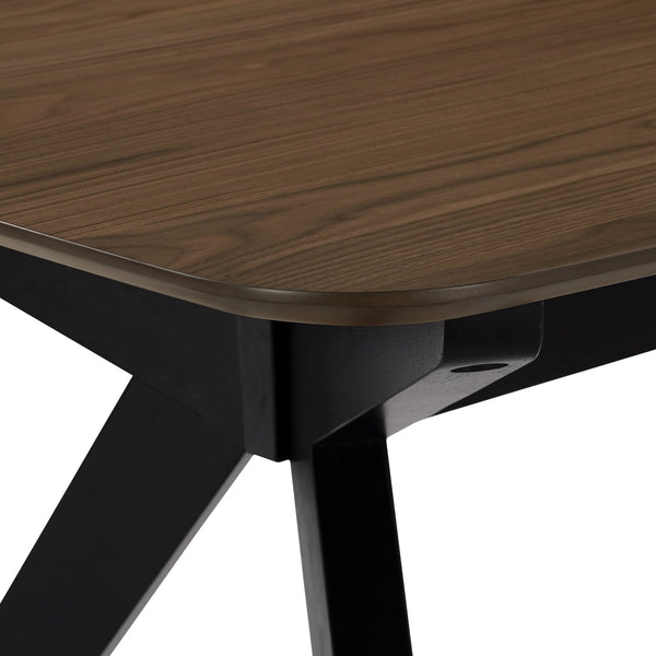 English Elm Christopher Knight Home® - 7-Pieces Upholstered Dining Set with Rubberwood Frame, Mid-Century Modern, Channel-Stitch Chairs Black + Dark Walnut,Light beige 73471.00LBGE_6_N768P247991W