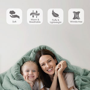 JLA Home Comfort Spaces - Waffle Waffle-Weave Textured Duvet Cover Set for All-Season Comfort, Breathable Softness, Durable Care Sage Green AM12-0048