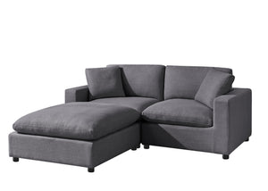 English Elm Cassandra Modular 3-Piece Chofa - Luxurious Charcoal Sofa With Versatile Comfort & Easy Care B050S00008