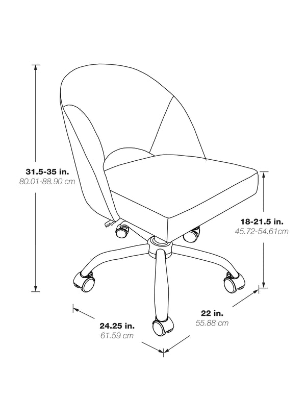 OSP Home Furnishings Lula Office Chair Garden