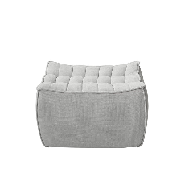 English Elm Caterpillar Classic Armless Modular Sofa - Versatile Light-Grey Seating With Cozy Ottomans & Comfort B341P321115