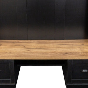 English Elm On-Trend Farmhouse 4-In-1 Hall Tree With Bench, Hooks & Shelves - Rustic Storage For Entryway Spaces N721S000038B-GIGA