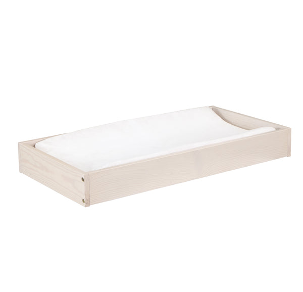 English Elm Pixie Changing Topper Washed Natural – Secure, Felt-Padded Dresser Changing Station with Safety Mounts B022P204850