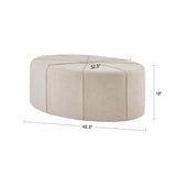 Madison Park Ferris Traditional Oval Ottoman MP101-0712 Cream