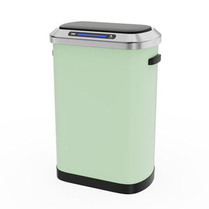 English Elm 50L Smart automatic Trash Can with Silent Slow-Close Lid, Motion Sensor, Durable 0.45mm Steel Body Mint Green W1550P247982