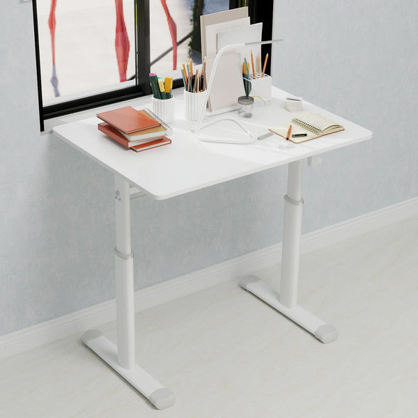 English Elm Adjustable Study Desk – Ergonomic Height-Adjustable Workstation For Kids & Adults, Compact Design W1935P338346