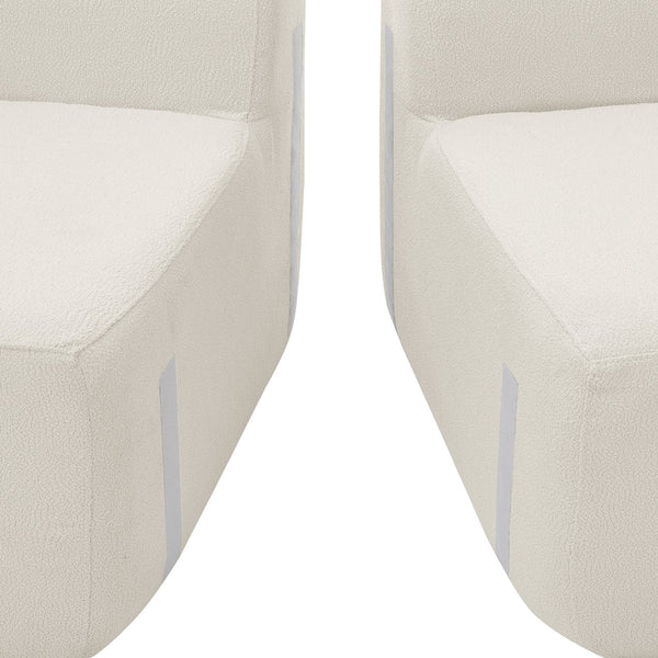 English Elm Curved Modular Sectional Sofa with High-Density Foam Compression, No-Assembly Modern Minimalist Comfort Beige W487S00357