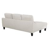 OSP Home Furnishings Lester Chaise Sofa Cement