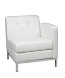 White Faux Leather RAF Armchair