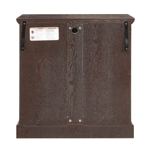 English Elm Led Curio Display Cabinet - Antique Cherry Showcase With Adjustable Shelves & Colorful Illumination W1758P387891