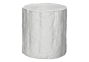 English Elm Accent Tree Stump Round Side Table Sculptural White Magnesium Oxide Indoor Outdoor B2710P461669