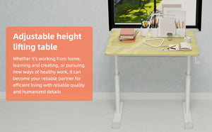 English Elm Adjustable Study Desk – Ergonomic Height-Adjustable Workspace For Kids & Adults, Compact Design W1935P338359