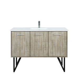 English Elm Rustic Acacia Bath Vanity 48" W X 20" D, Durable Cultured Marble Top & Soft-Close Chrome Faucet Set B2731P259689-GIGA