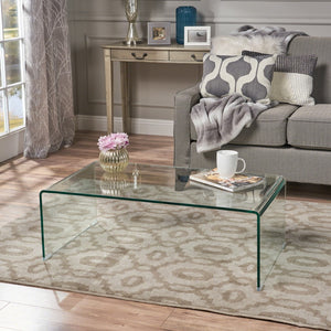 Christopher Knight Home® - Noble House - Pazel Clear 12Mm Tempered Glass Coffee Table