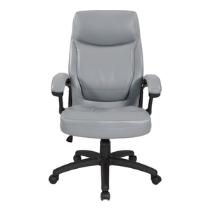 OSP Home Furnishings Executive High Back Bonded Leather Office Chair with Lumbar Support and Pneumatic Lift EC6583-EC42