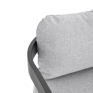 English Elm Christopher Knight Home® - Pula Outdoor Aluminum Dining Chair Set of 2 — Weather‑Resistant Lightweight Frames with Plush Cushions Black,Grey N775P221509G