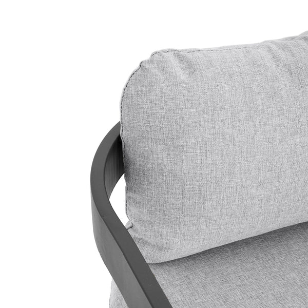 English Elm Christopher Knight Home® - Pula Outdoor Aluminum Dining Chair Set of 2 — Weather‑Resistant Lightweight Frames with Plush Cushions Black,Grey N775P221509G