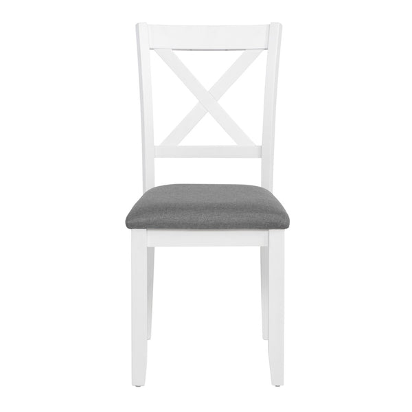 English Elm Dining Chair Set of 4 Rubberwood Frame with Padded Linen Seat for Kitchen Table W1998P238019