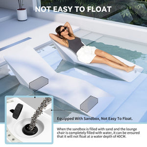 English Elm Quick Assembly Pool Lounger with S-curve Spine Support Uv Resistant Outdoor Float W5756P484430