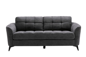 English Elm Carlotta Tufted Woven Fabric Sofa and Loveseat Set with Pocket Coil Support B2749S00145