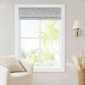 English Elm 1-piece Cordless Blackout Roman Shade Woven Slub Fabric for Bedroom or Nursery B035P437522