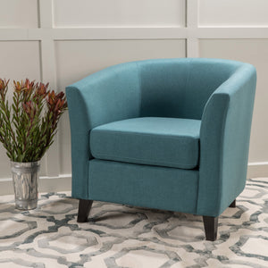 English Elm Christopher Knight Home® - PLAZA Club Chair with Plush Upholstery and Mid-Century Profile — Cozy, Stylish Accent Seat for Living Rooms Teal 31 L x 29.25 W x 26.25 H 46619.00FDTE