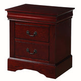 English Elm Cherry 2-Drawer Nightstand