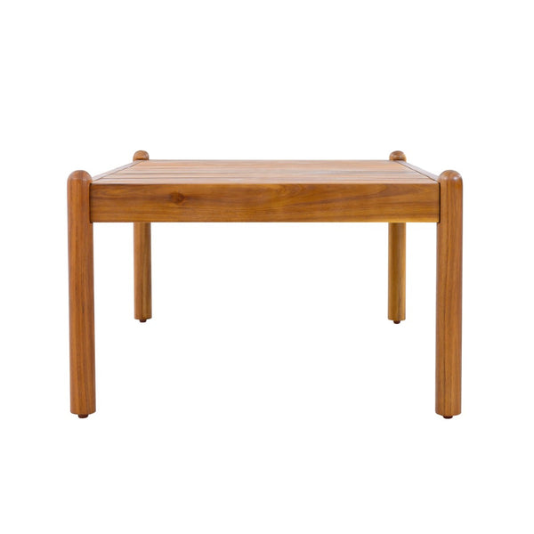 English Elm Outdoor Solid Acacia Slatted Coffee Table Patio Deck Low Profile Teak Finish N768P361446T