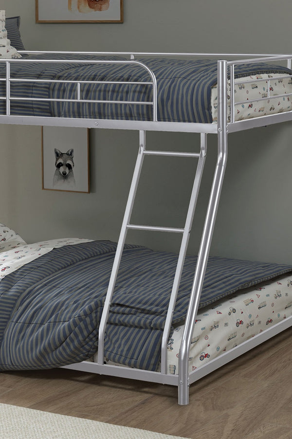 English Elm Twin Arch Slat Bunk Bed with Patented Insert & Lock Joint System — Sturdy Transitional Style, Space-Saving Design Silver 77 L x 14 W x 8 H B2741P347862