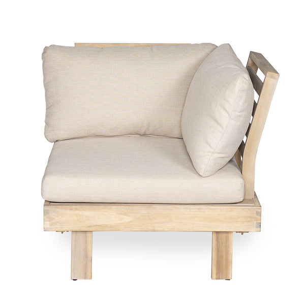 English Elm Christopher Knight Home® - Topia Acacia 4-Piece Outdoor Sectional Set With Cushions, Built-In Tables & Weather-Resistant Design N773OS00050S