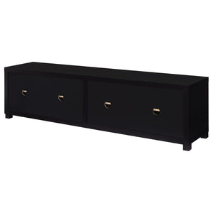 English Elm Arnaud Matte Black 3 Piece Entertainment Center with Media Towers for Living Room B062S01737