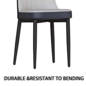 English Elm 63" Modern Cream Mdf Dining Table Set With 4 Blue Pu Chairs, Sturdy Design, Easy Assembly & Comfort! W2189S00694