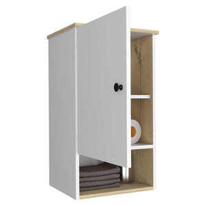 English Elm Alaska Single Door Medicine Cabinet Three Shelf Bathroom Storage Soft Close Hinge B128P148852