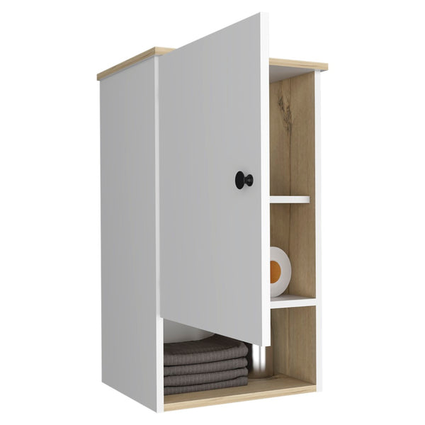English Elm Alaska Single Door Medicine Cabinet Three Shelf Bathroom Storage Soft Close Hinge B128P148852