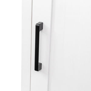 English Elm White modular wine bar cabinet with hutch — spacious drawer, shelves & cupboard for dining display storage W331P195808