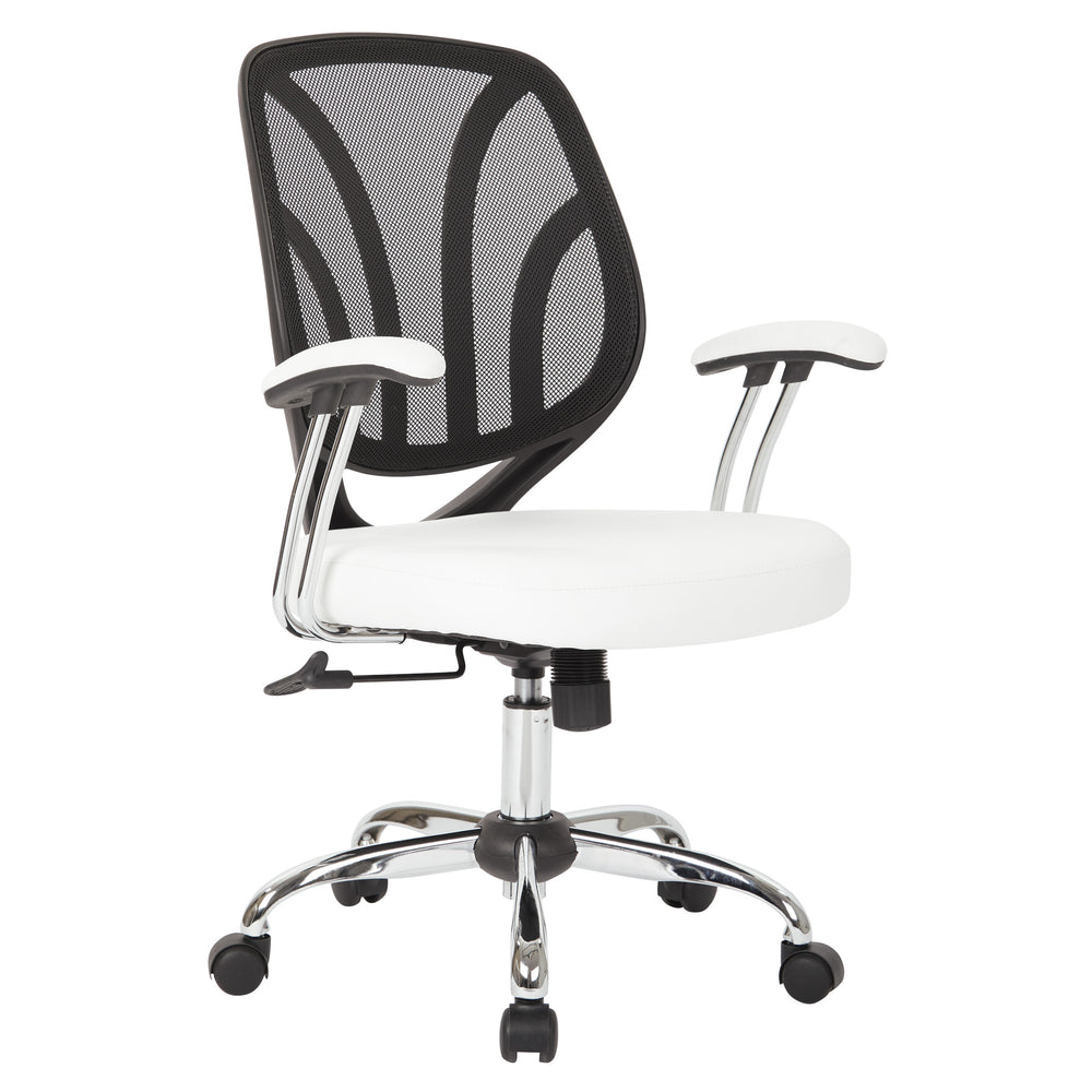 OSP Home Furnishings Screen Back Chair White