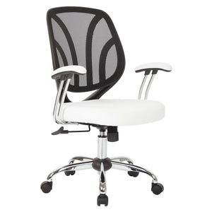 OSP Home Furnishings Screen Back Chair White