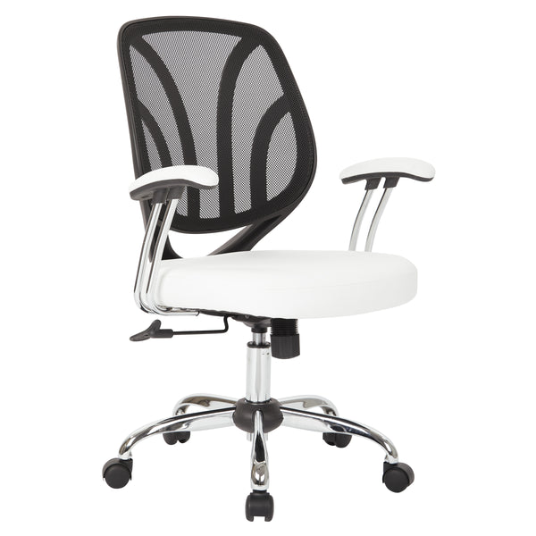 OSP Home Furnishings Screen Back Chair White