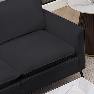 English Elm Ts Cat Paw Faux Leather Accent Chair Nordic Retro Single Seat for Bedroom Lounge Black W2311P457732