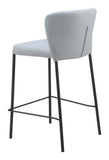 Linz Counter Stool - Set of 2 Gray 109781 Zuo Modern