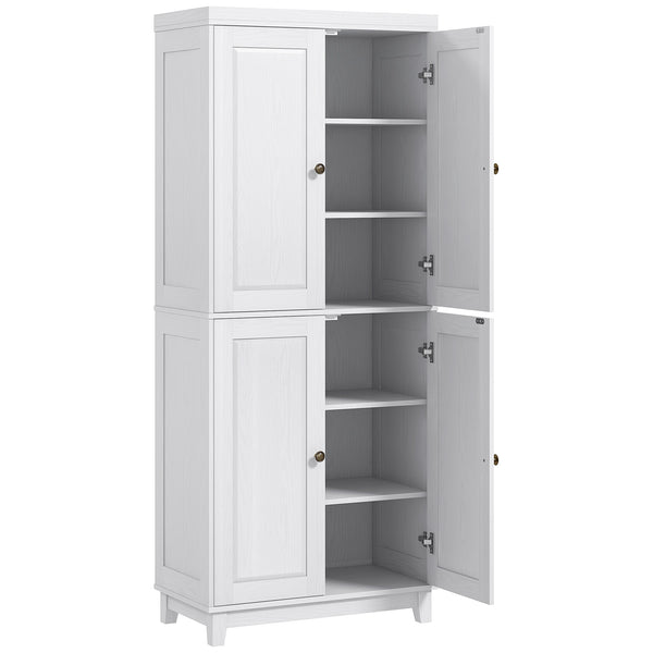 English Elm Homcom 72.5" Tall Kitchen Pantry Cabinet With Soft-Close Doors, Adjustable Shelves & Stylish Design W2225P217114