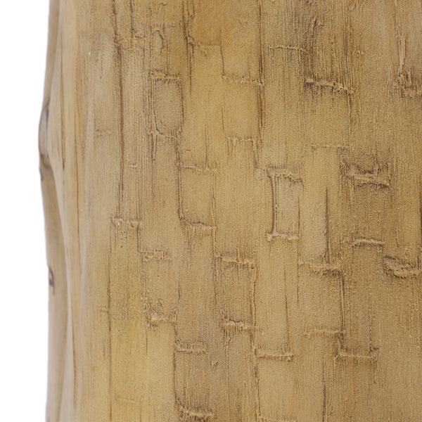 English Elm Christopher Knight Home® - Outdoor 14.25inch MGO Side Table Hand-Painted Faux Wood Stump Light Brown, Durable 220lb Capacity N772P195841B