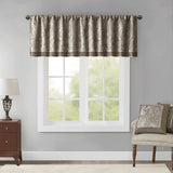 Madison Park Aubrey Traditional Jacquard Window Valance MP41-1456 Blue/Brown