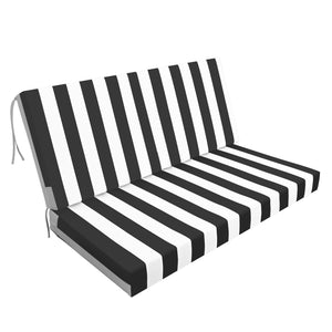English Elm Outdoor Deep Seat Cushions for Patio Furniture Waterproof Replacement Chair Cushions Durable 24.8x8.27x16.93 Black White W419P311609