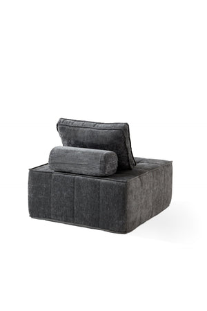 English Elm L-5-seater Modular Floor Sofa Sherpa Corduroy Armless Reclining Lounger for Apartments W1960S00018