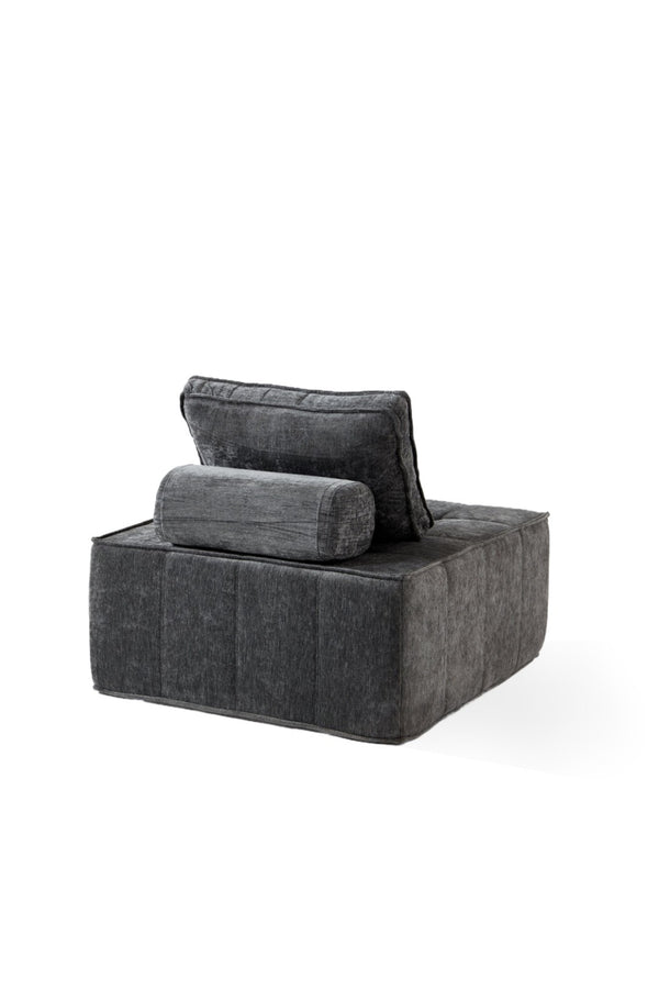 English Elm L-5-seater Modular Floor Sofa Sherpa Corduroy Armless Reclining Lounger for Apartments W1960S00018
